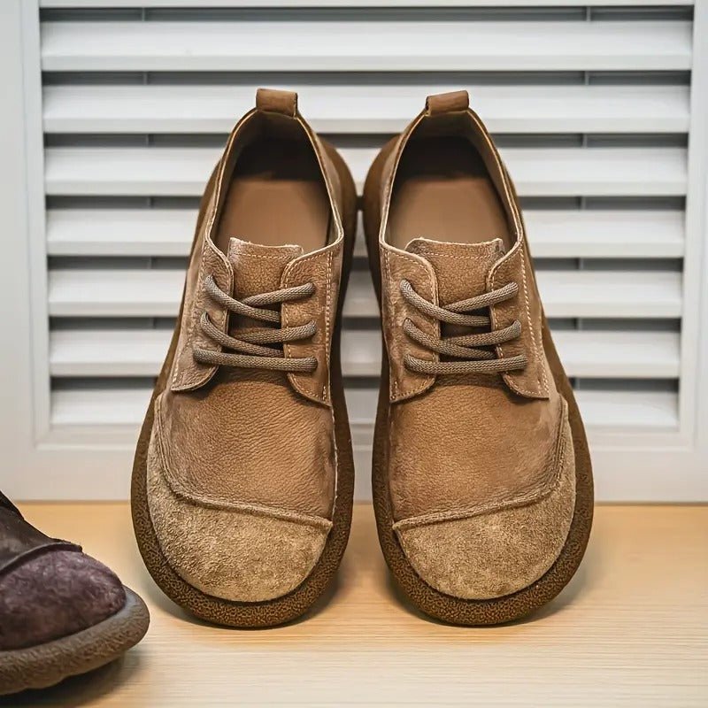Leatheron Orthopedic Shoes — Genuine Cowhide Leather, Cushioned Support, Enduring Durability