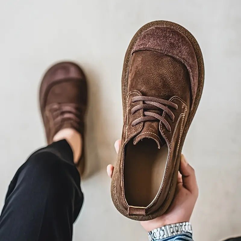 Leatheron Orthopedic Shoes — Genuine Cowhide Leather, Cushioned Support, Enduring Durability