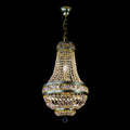 Brushed Brass Finish Orion Crystal Chandelier