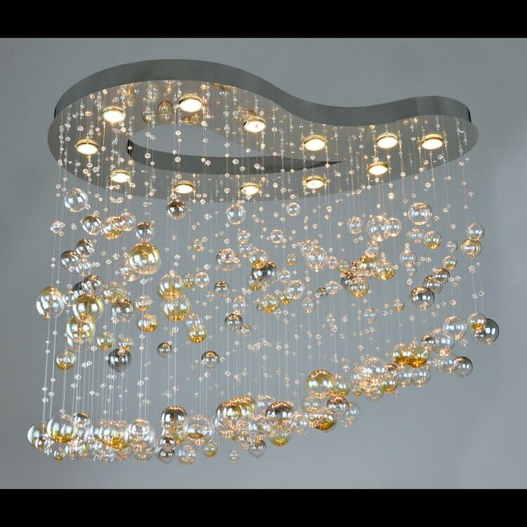 Mirror Finish Collection — Nova Crystal Teardrop Chandelier