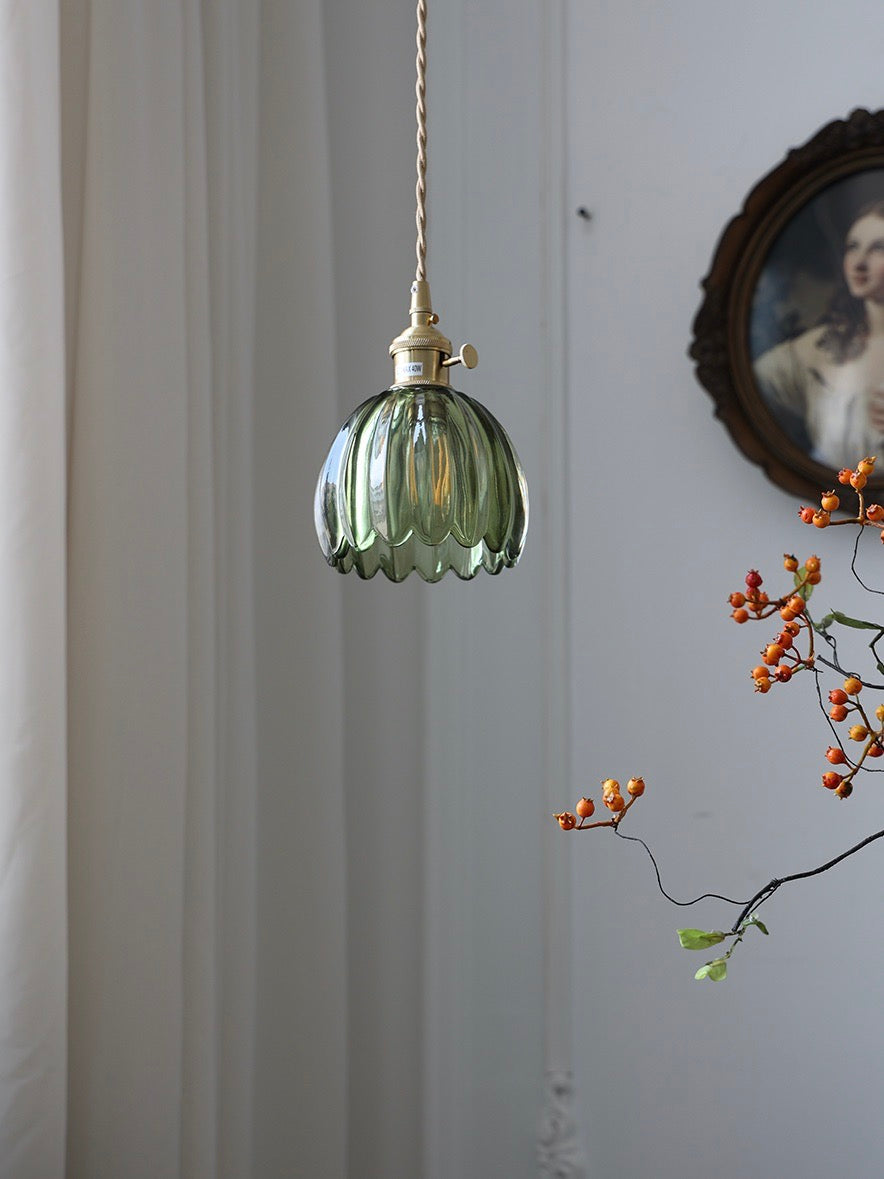 Verdoma vintage blomsterpendel i glas til spise- og læseområder | Souliia