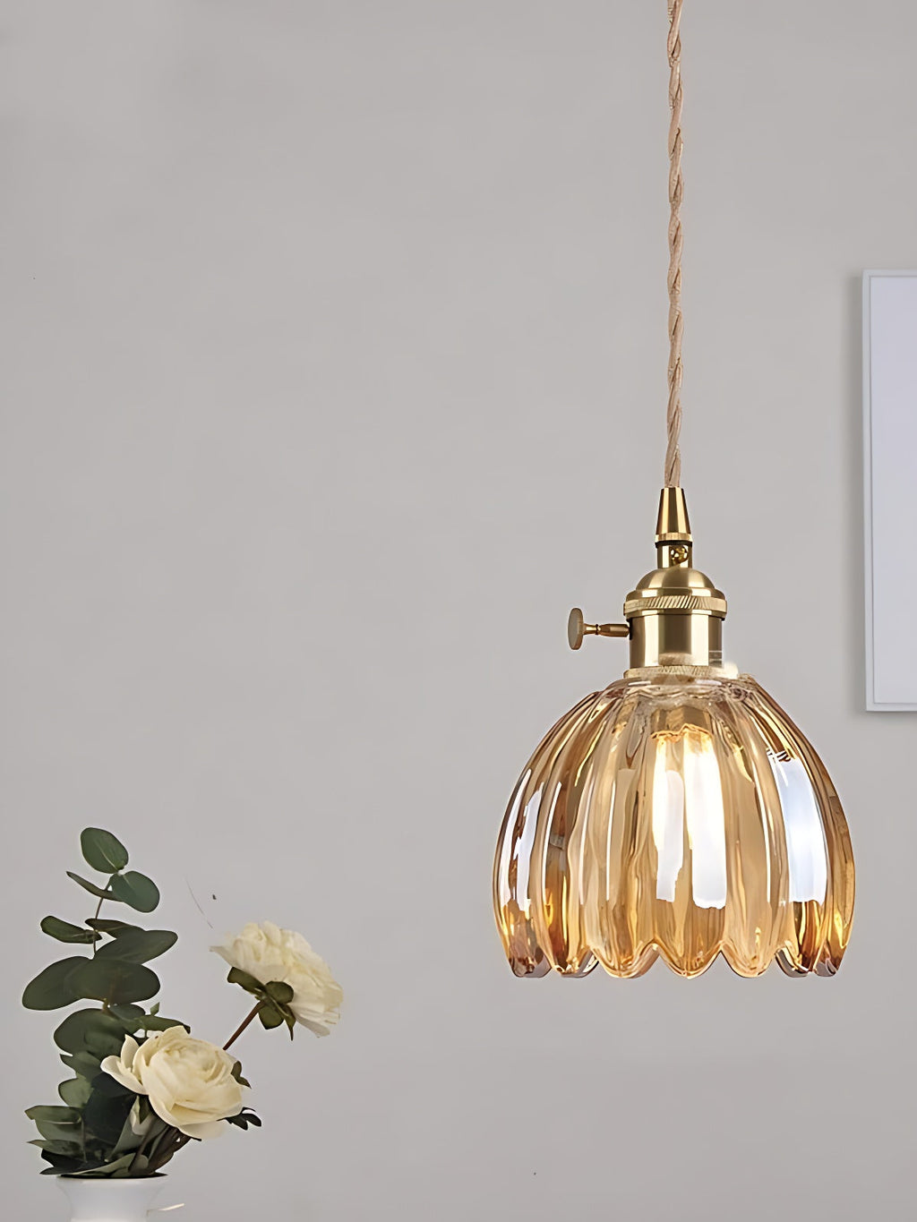 Verdoma vintage blomsterpendel i glas til spise- og læseområder | Souliia
