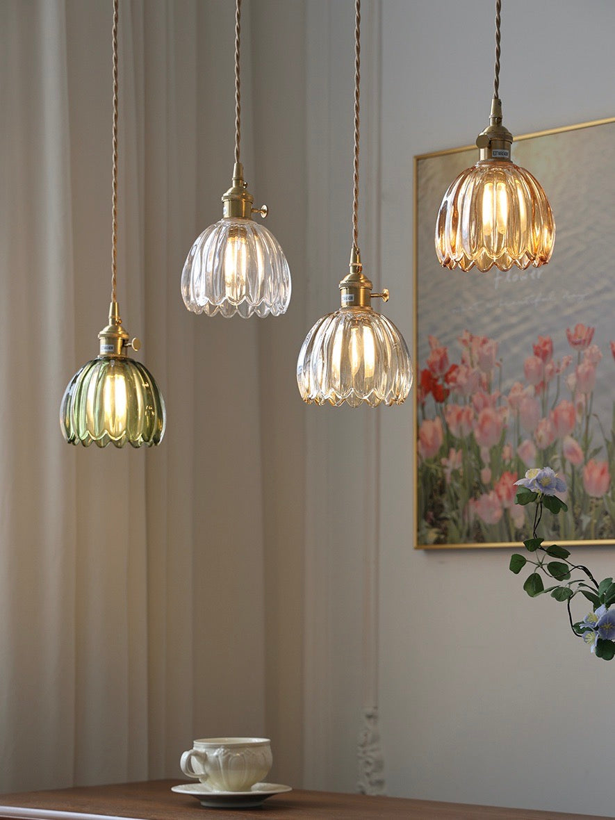 Verdoma vintage blomsterpendel i glas til spise- og læseområder | Souliia
