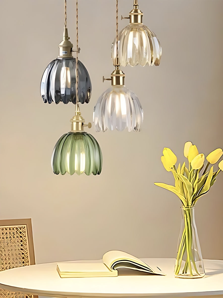 Verdoma vintage blomsterpendel i glas til spise- og læseområder | Souliia