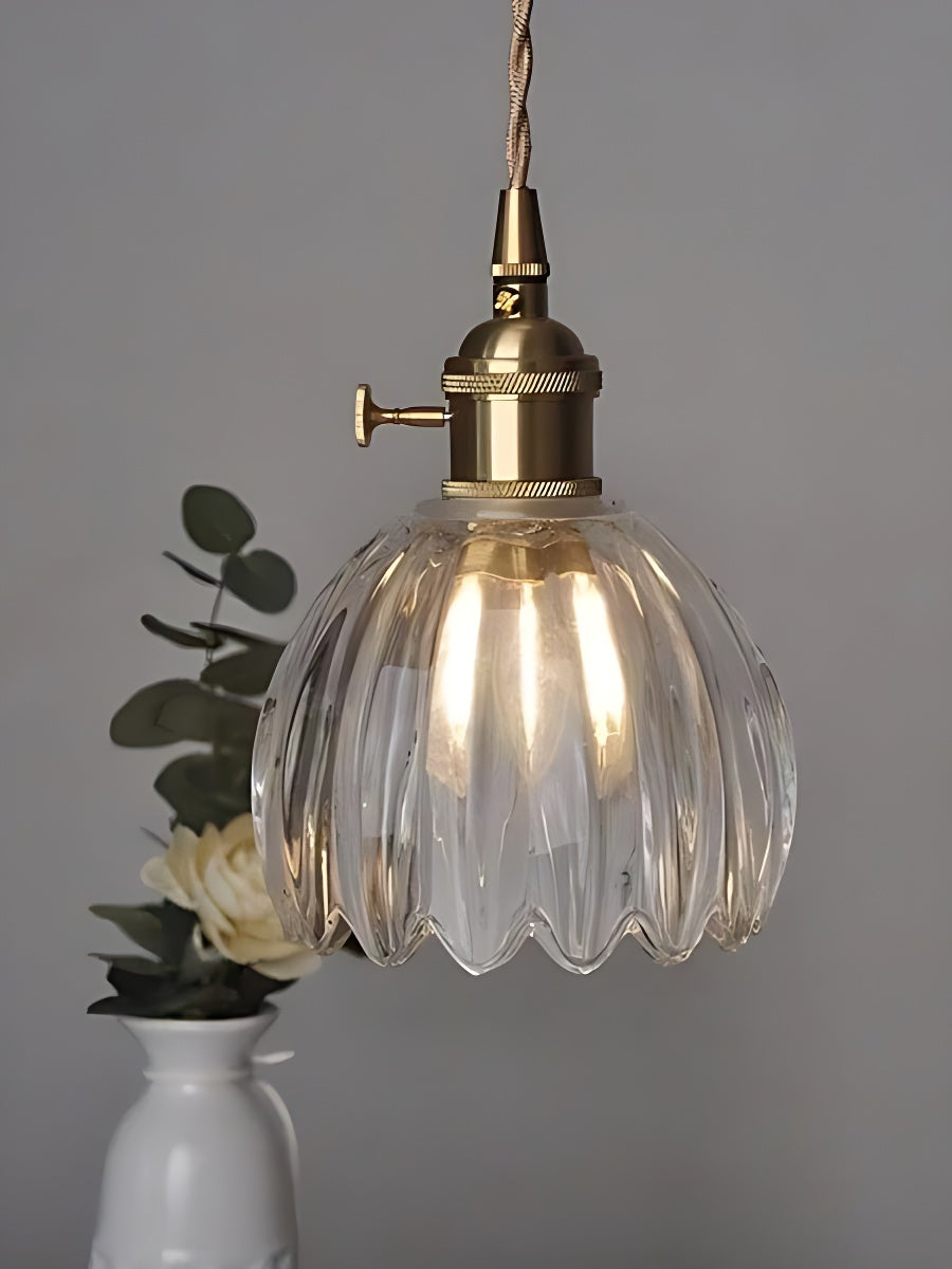 Verdoma vintage blomsterpendel i glas til spise- og læseområder | Souliia