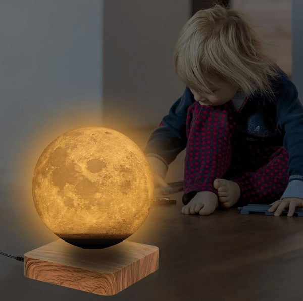 Lampe lunaire à lévitation magnétique — Lumière flottante rotative