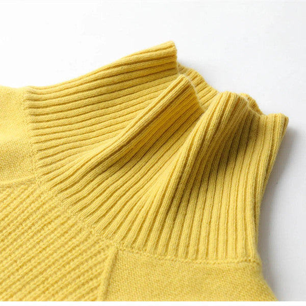 Plain Cashmere Turtleneck Sweater — Fall/Spring Knitwear