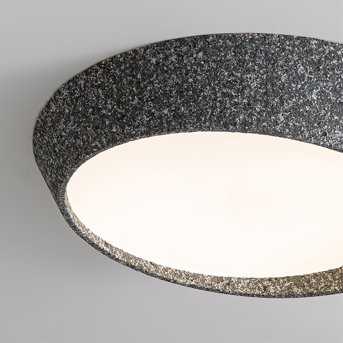 NovaLume LED Ceiling Light Fixture — Hand Molded Shade, Warm Glow