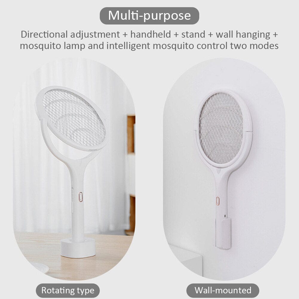 Eliminador elétrico de mosquitos — cabeça rotativa a 90°, sem produtos químicos