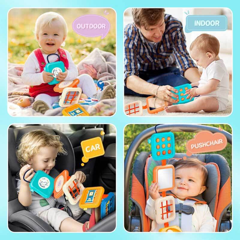 Cub de activități Montessori 7-în-1 — Învățarea culorilor și formelor