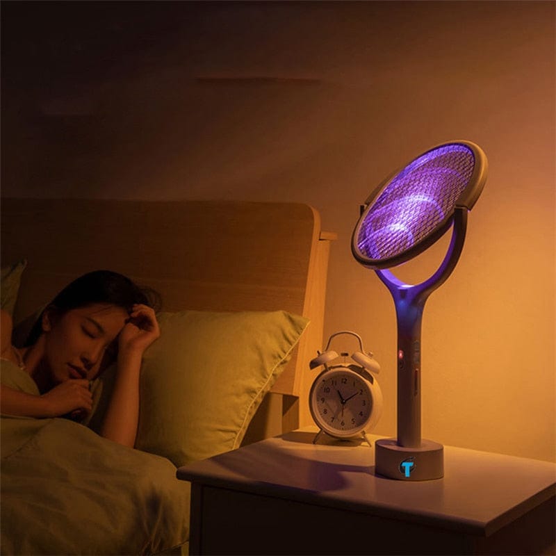 Eliminador elétrico de mosquitos — cabeça rotativa a 90°, sem produtos químicos