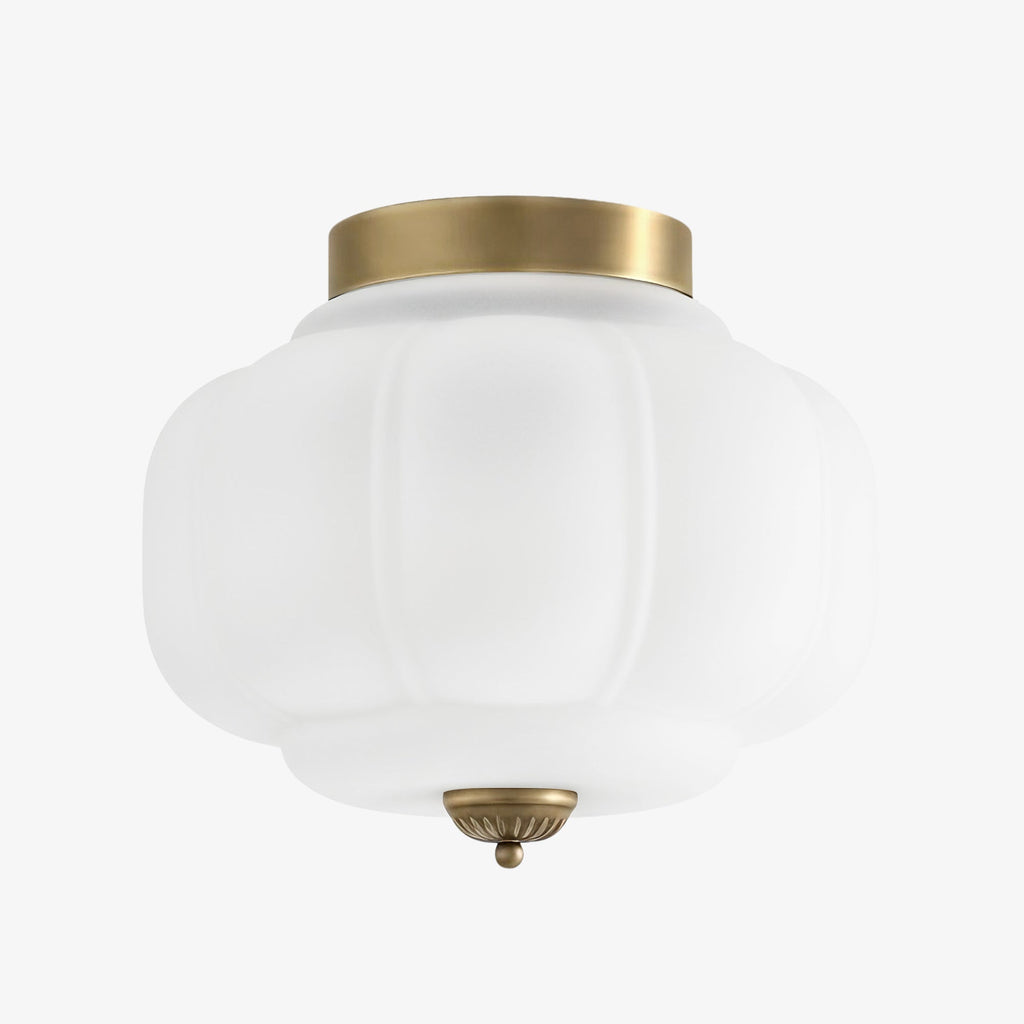 Retro Milk Semi Flush Mount Eloise Ceiling Light | Souliia
