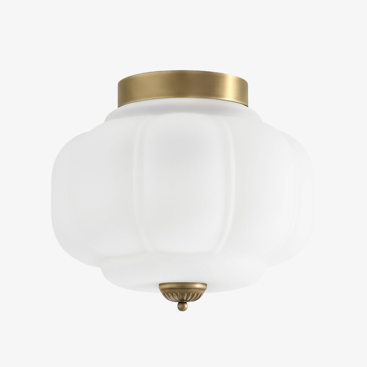 Retro Milk Semi Flush Mount Eloise Ceiling Light | Souliia