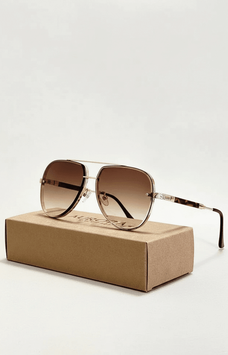 UV400 Anti-Glare Aviator Sunglasses - Souliia