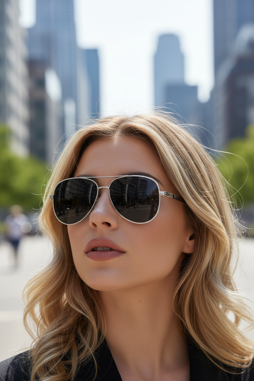 UV400 Anti-Glare Aviator Sunglasses - Souliia