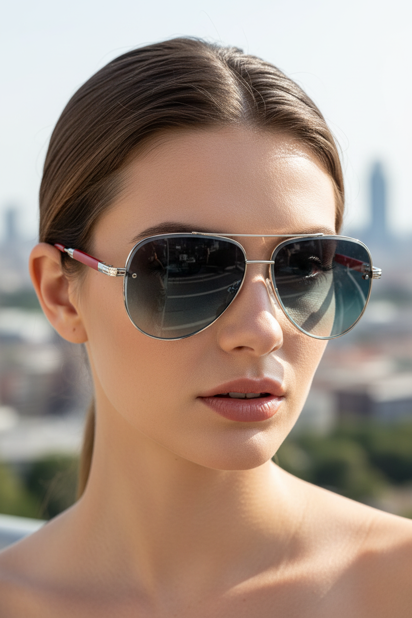 UV400 Anti-Glare Aviator Sunglasses - Souliia