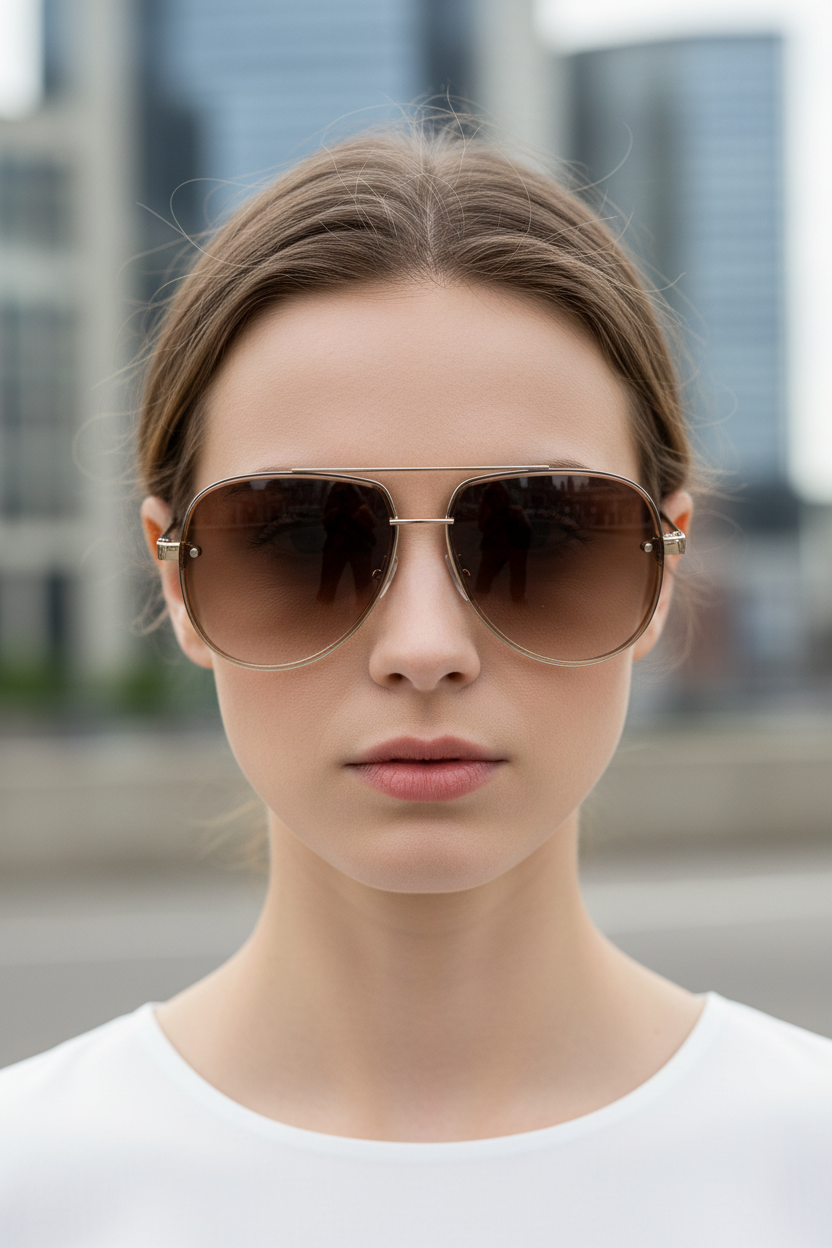 UV400 Anti-Glare Aviator Sunglasses - Souliia