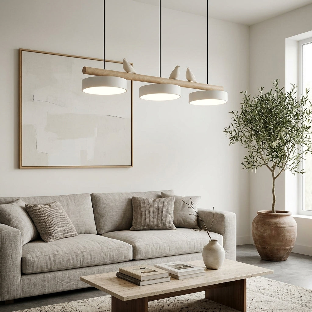 Sienna Bird Pendant Lamp - Wood Design for Scandinavian Kitchen Islands | Souliia