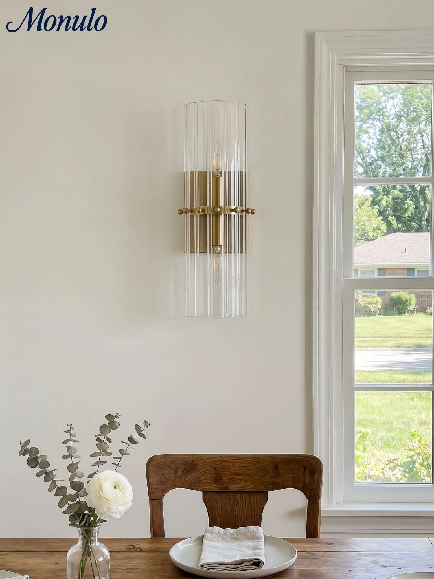Lumora Crystal Up Down Wall Light – Double Wall Sconce for Bedroom | Souliia