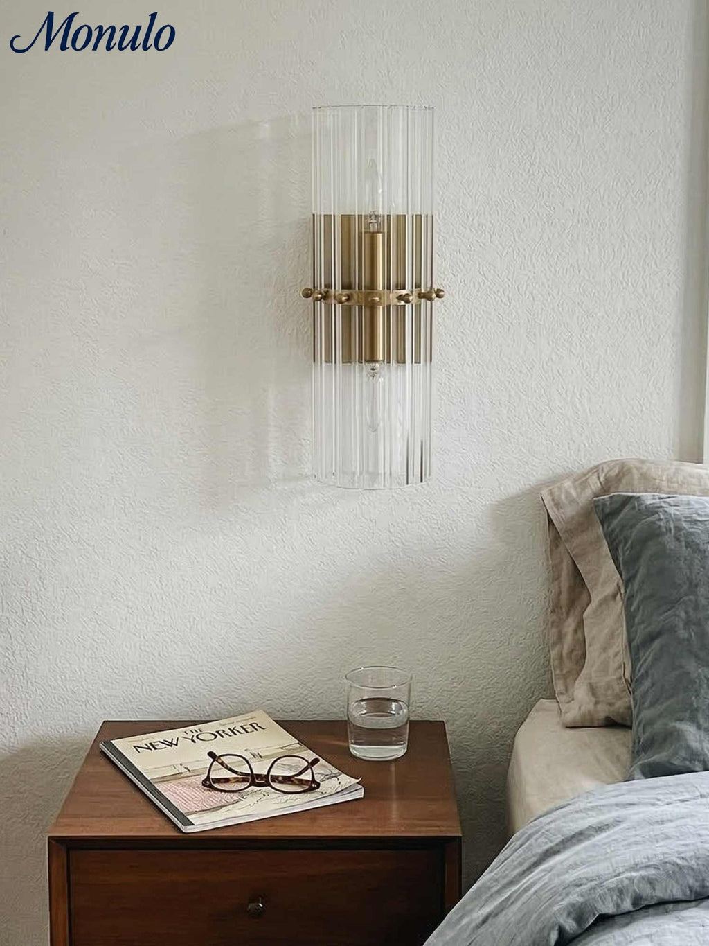 Lumora Crystal Up Down Wall Light – Double Wall Sconce for Bedroom | Souliia