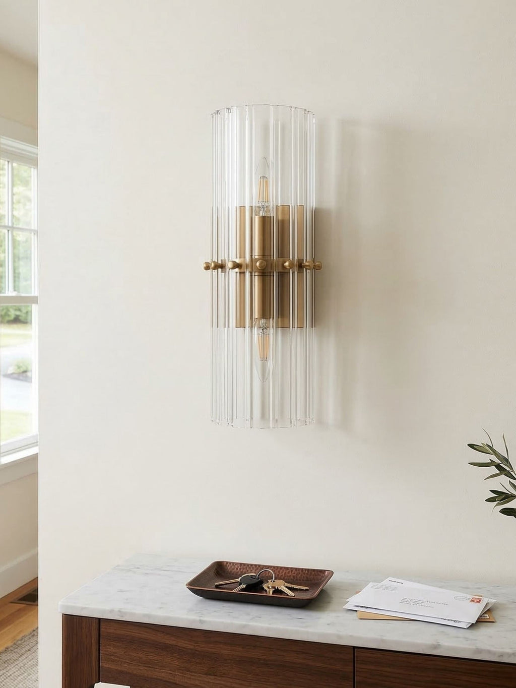 Lumora Crystal Up Down Wall Light – Double Wall Sconce for Bedroom | Souliia