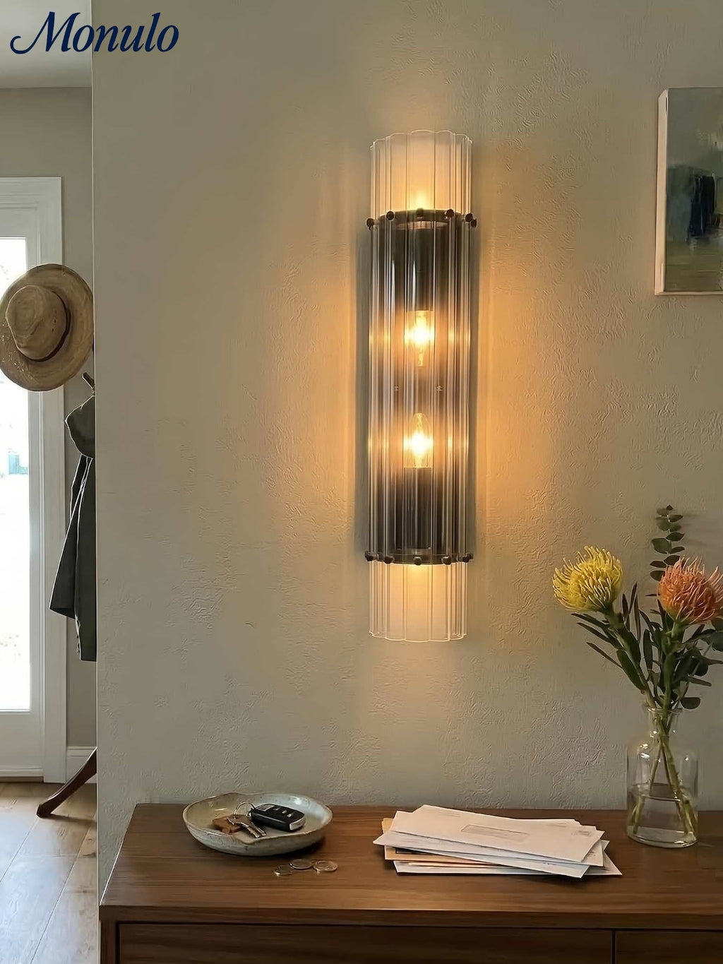 Lumora Crystal Up Down Wall Light – Double Wall Sconce for Bedroom | Souliia