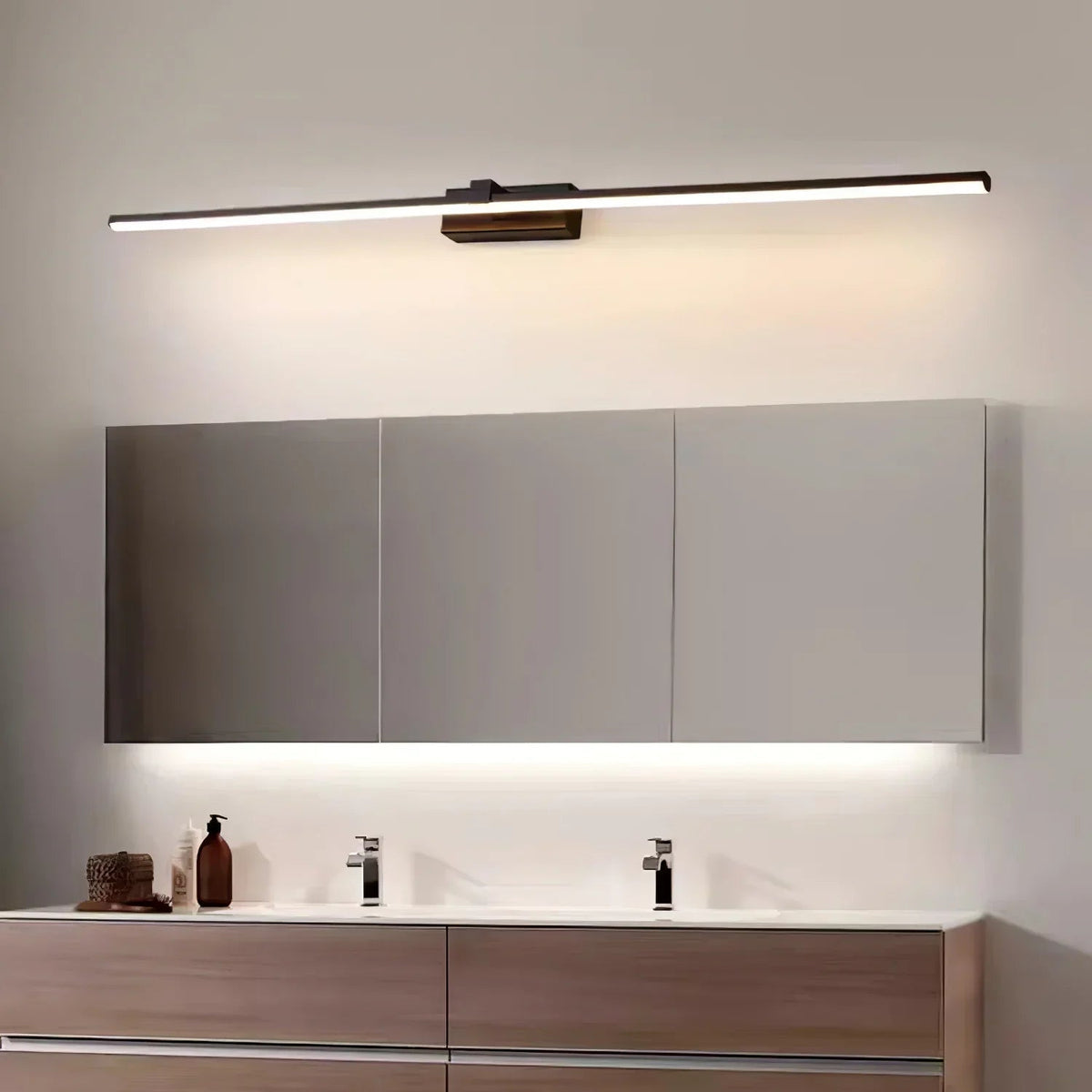 LumaNova Black Wall Light — Sleek LED Illumination Profile