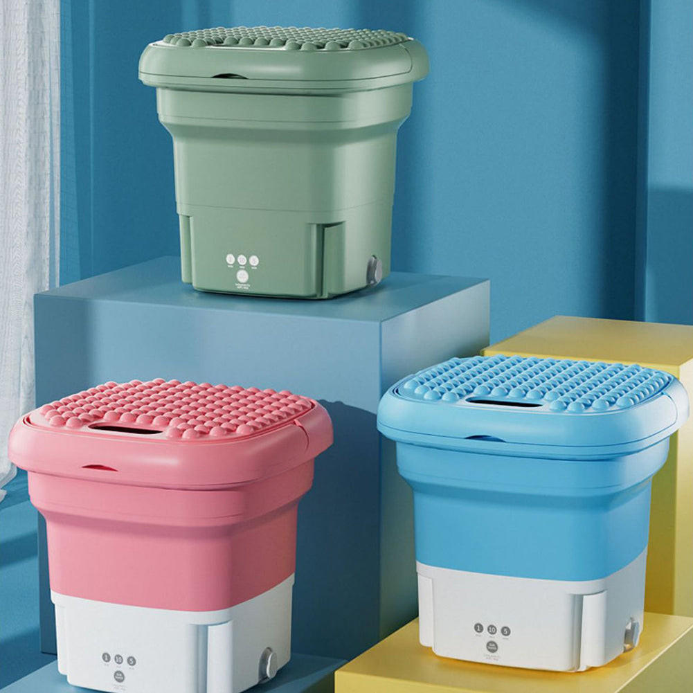 Portable Mini Folding Washing Machine — Compact Laundry Cleaner