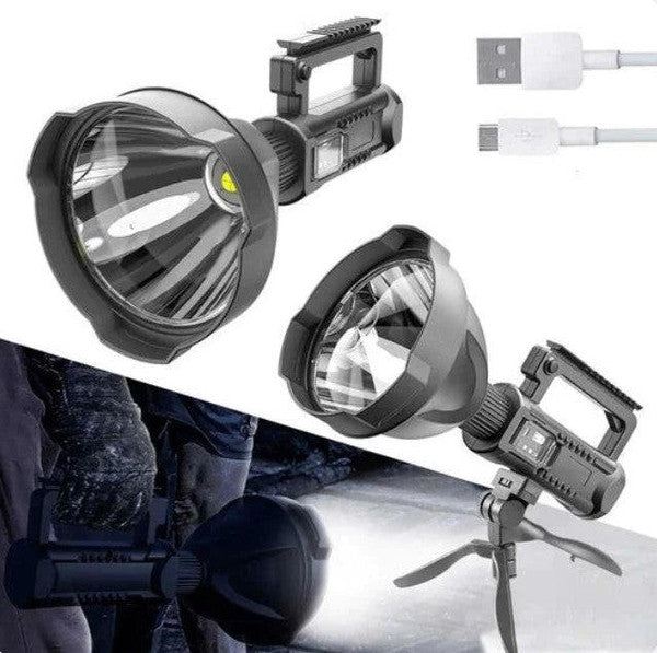 Wiederaufladbare LED-Taschenlampe - 4 Modi, 1500 m Reichweite, IPX5