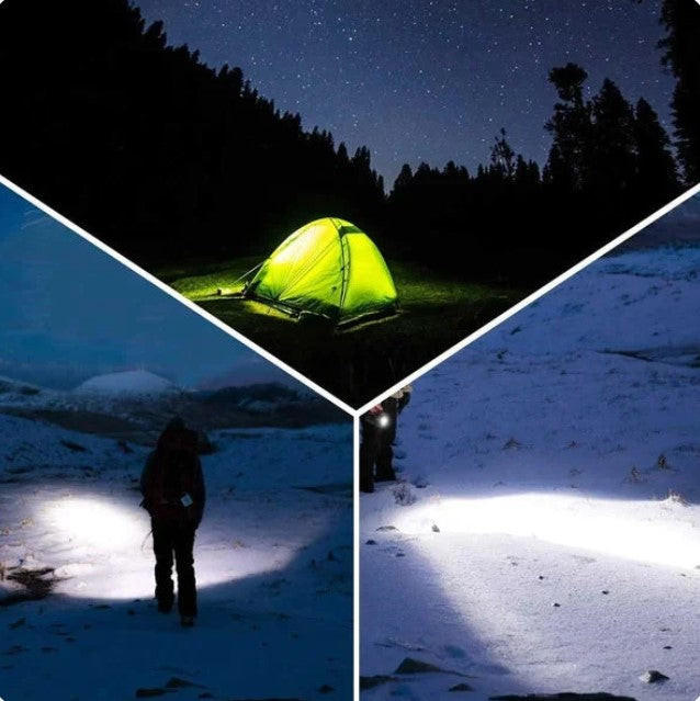 Wiederaufladbare LED-Taschenlampe - 4 Modi, 1500 m Reichweite, IPX5