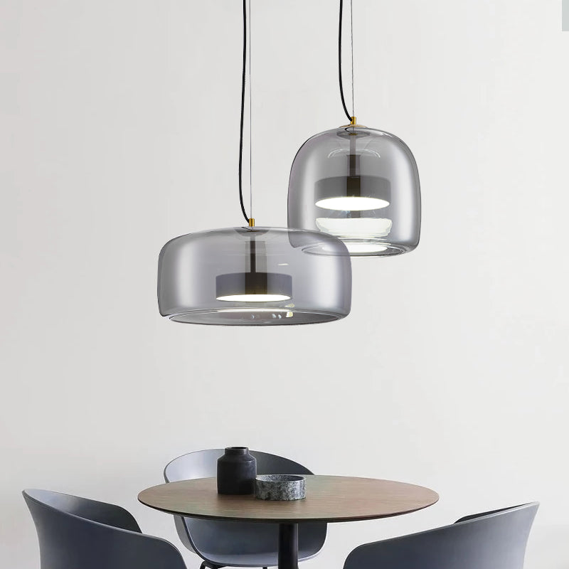 Astra Glass Pendant Light — Clear Ceiling Fixture