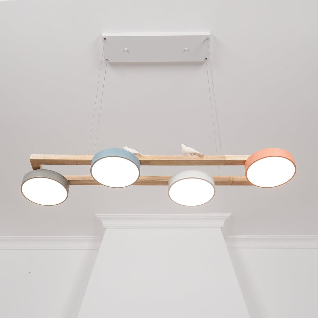Moderne minimalistisk pendellampe med 4 fugle | Souliia