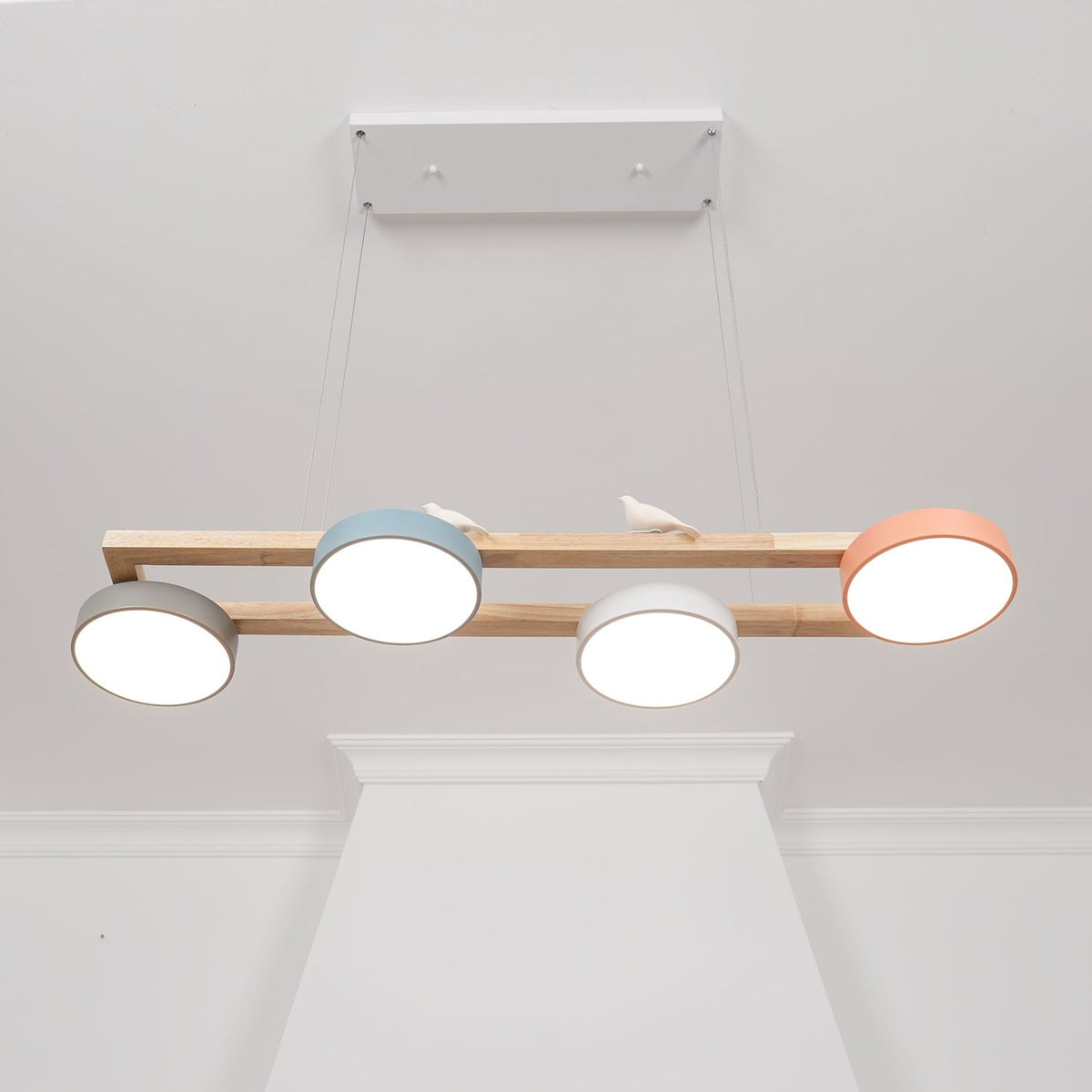 Moderne minimalistisk pendellampe med 4 fugle | Souliia