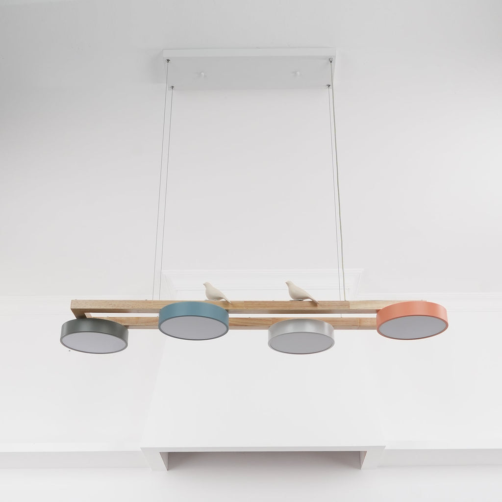 Moderne minimalistisk pendellampe med 4 fugle | Souliia