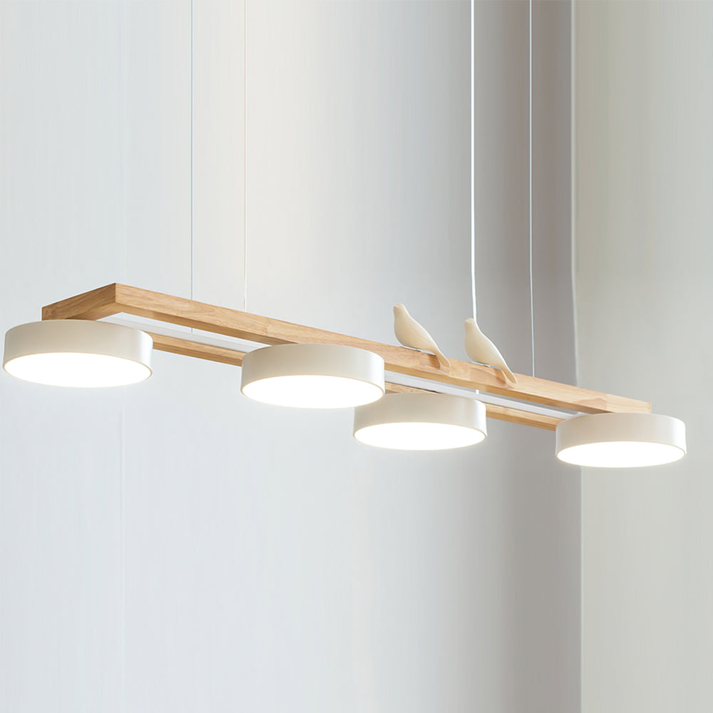 Moderne minimalistisk pendellampe med 4 fugle | Souliia