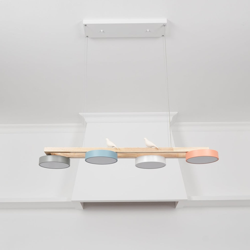 Moderne minimalistisk pendellampe med 4 fugle | Souliia