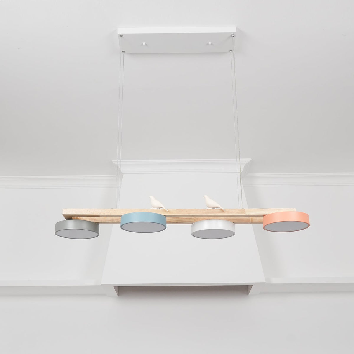 Moderne minimalistisk pendellampe med 4 fugle | Souliia