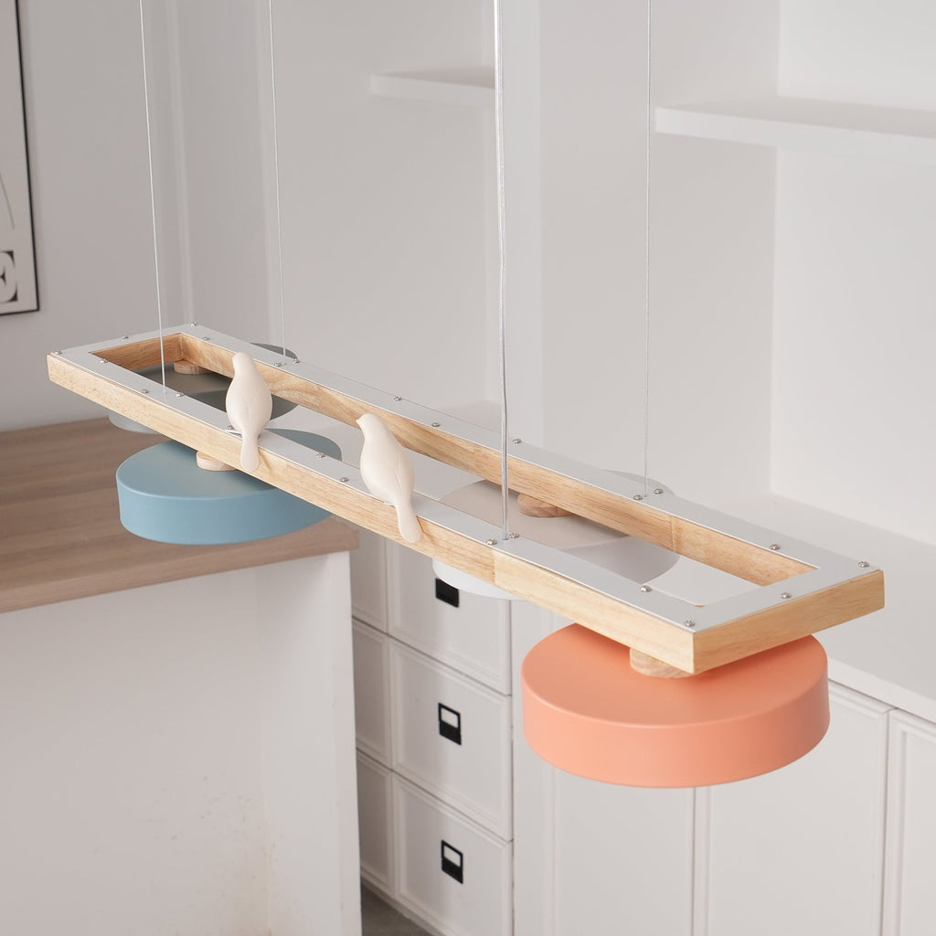 Moderne minimalistisk pendellampe med 4 fugle | Souliia