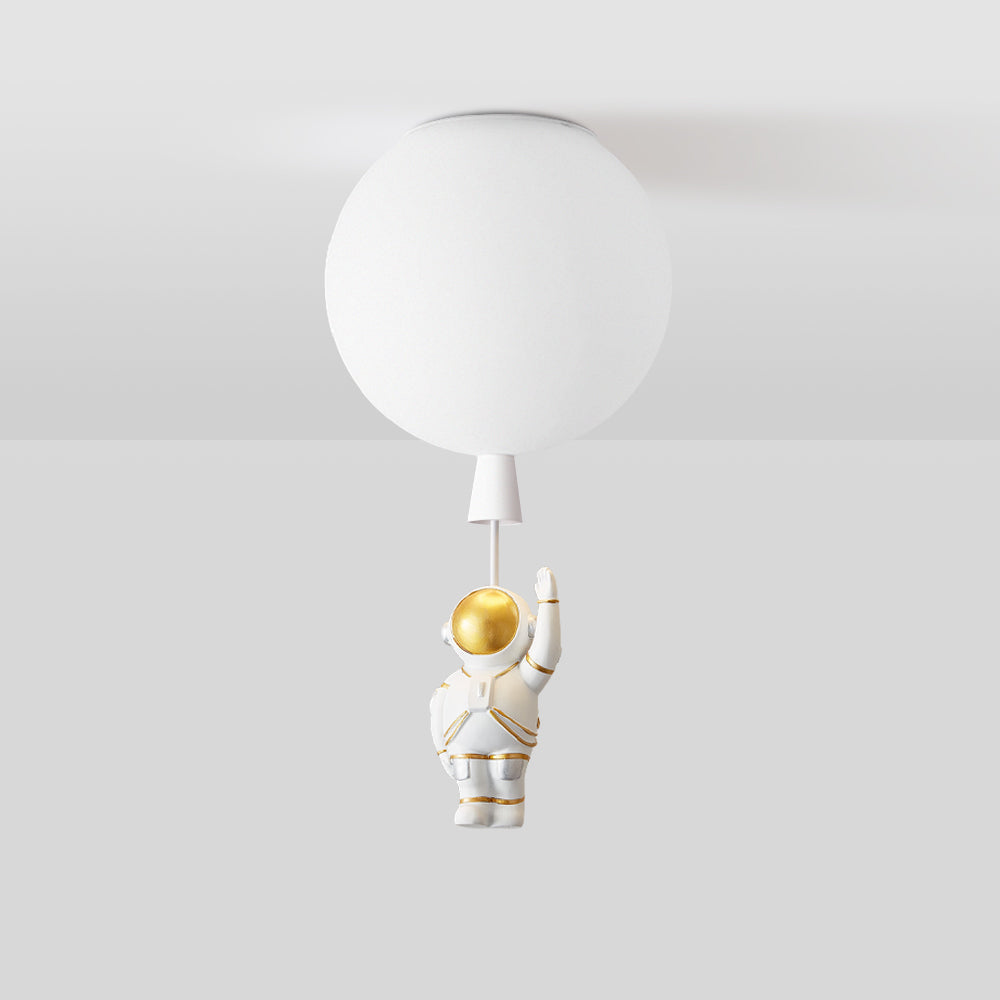 LumaNova Orbit Moon Pendant Lamp — Modern LED and Astronaut Theme