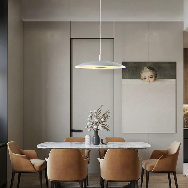 Contemporary Nordic LED Pendant Light — Iron, Nickel Finish