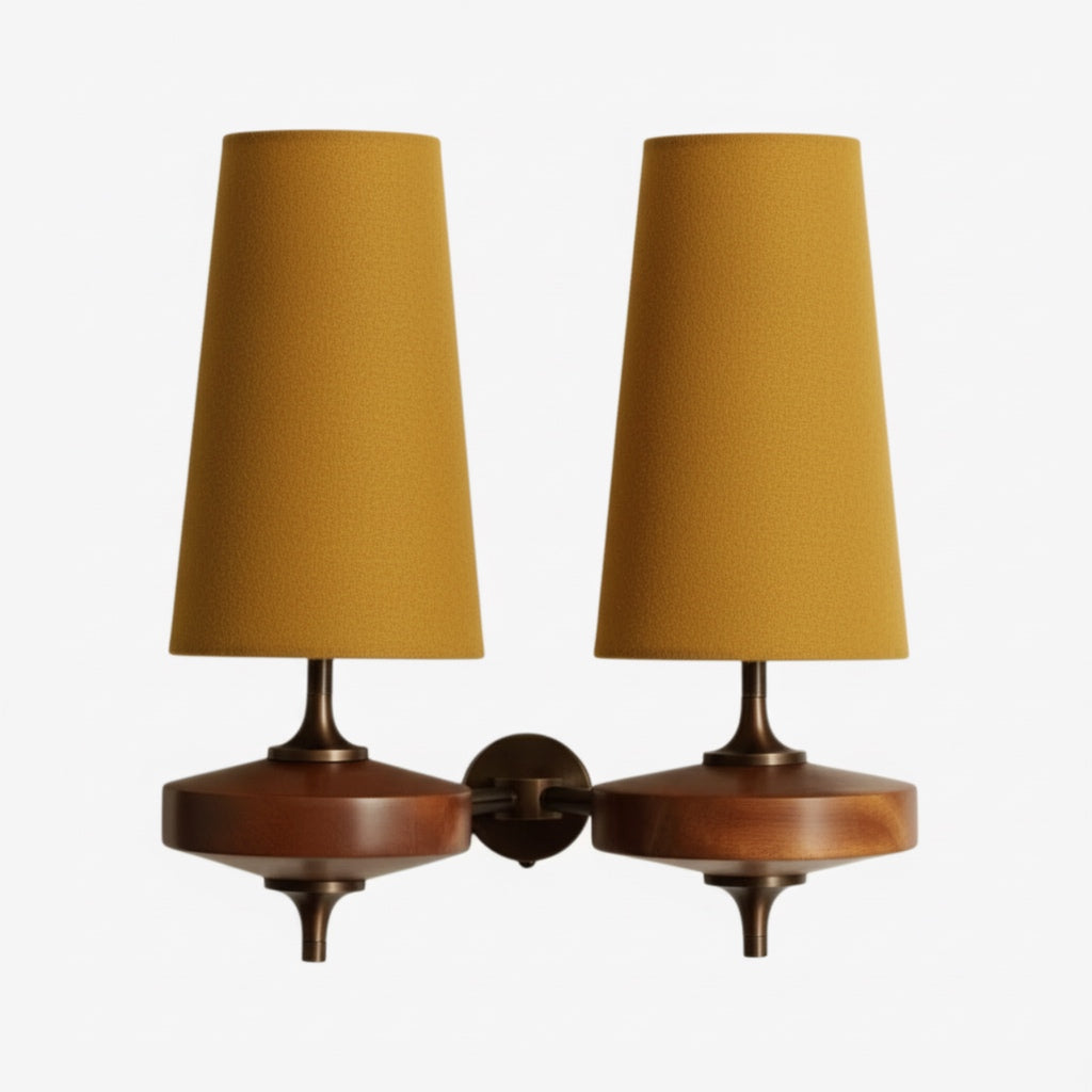 Rowan Retro Fabric Shade Wall Sconce – Classic Fabric Lighting For Bedroom | Souliia