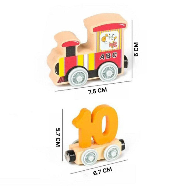 Vzdělávací magnetická hračka Vláček s čísly pro děti ve věku 1–3 roky