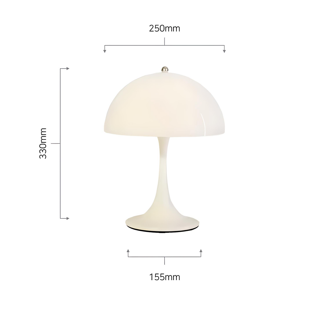 NovaMush Vintage Mushroom Desk Lamp — Compact Dome Shape, Focused Glow