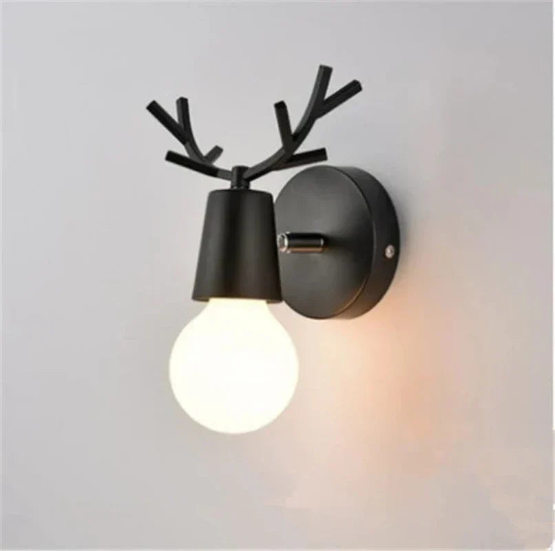 Forest Haven Rustic Antler Wall Sconce — Warm LED Glow Illumination