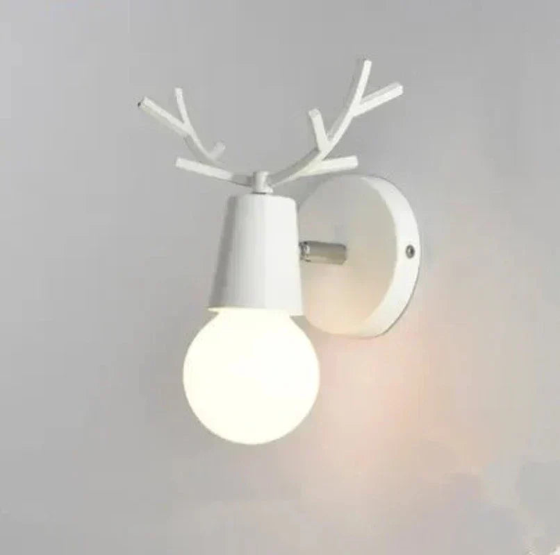Forest Haven Rustic Antler Wall Sconce — Warm LED Glow Illumination