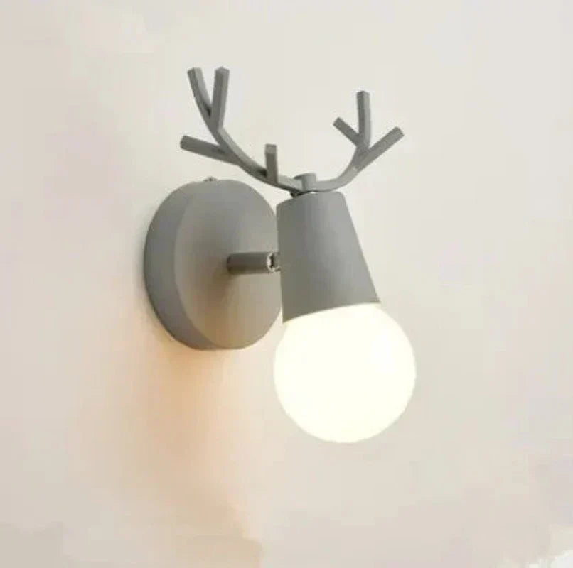Forest Haven Rustic Antler Wall Sconce — Warm LED Glow Illumination