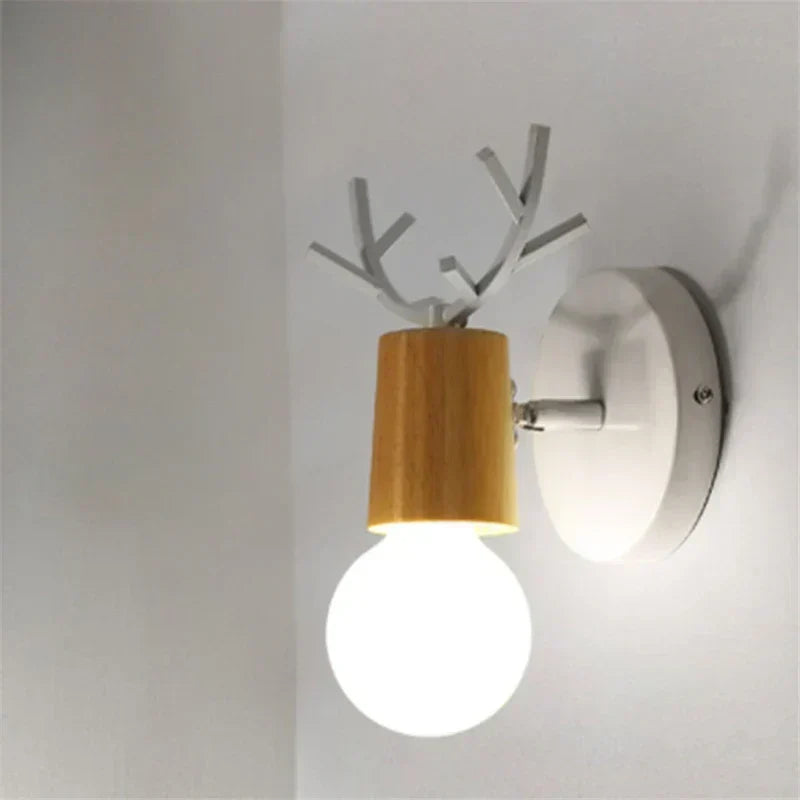 Forest Haven Rustic Antler Wall Sconce — Warm LED Glow Illumination