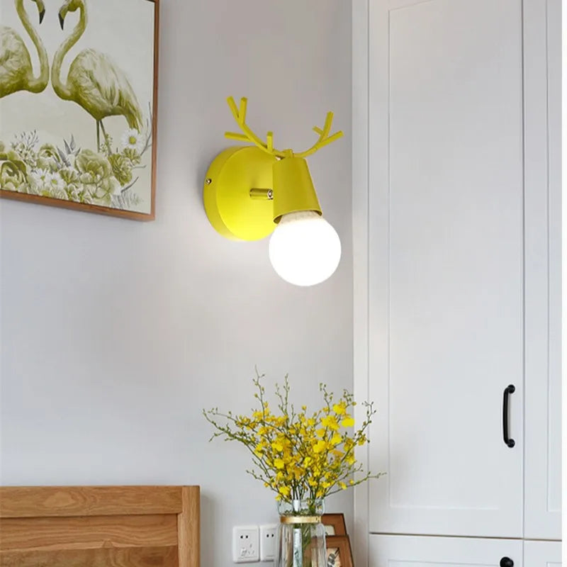 Forest Haven Rustic Antler Wall Sconce — Warm LED Glow Illumination