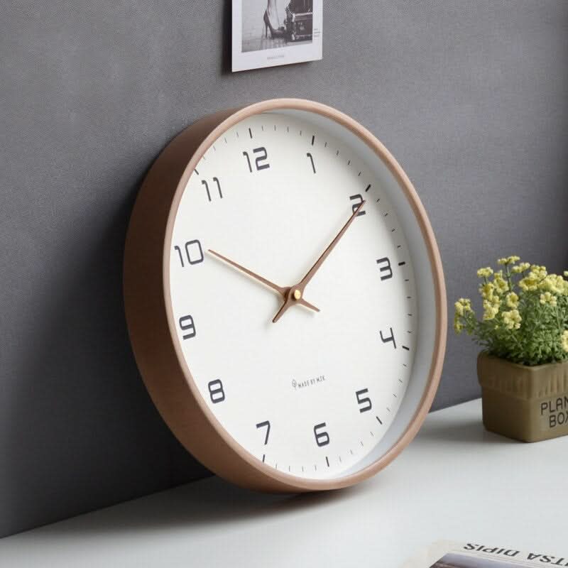 Timeblend Silent Wooden Clock — Minimalist Scandinavian Style