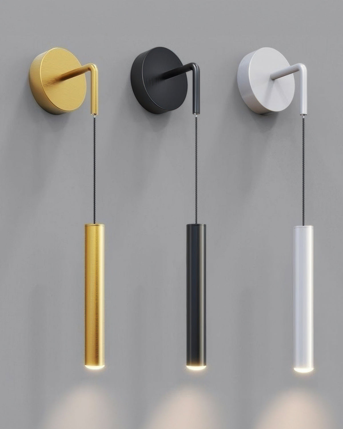 AuroraSphere LED Cylinder Wall Sconce — Warm Glow, Minimalist Profile